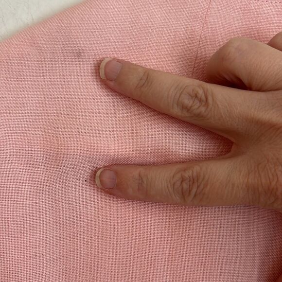 Vintage Talbots 100% Irish linen lightweight cardigan jacket coat pink size 6 - Picture 9 of 9